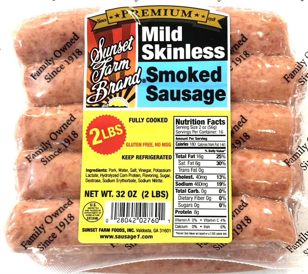 Skinless Smoked Sausage 2 lb.
